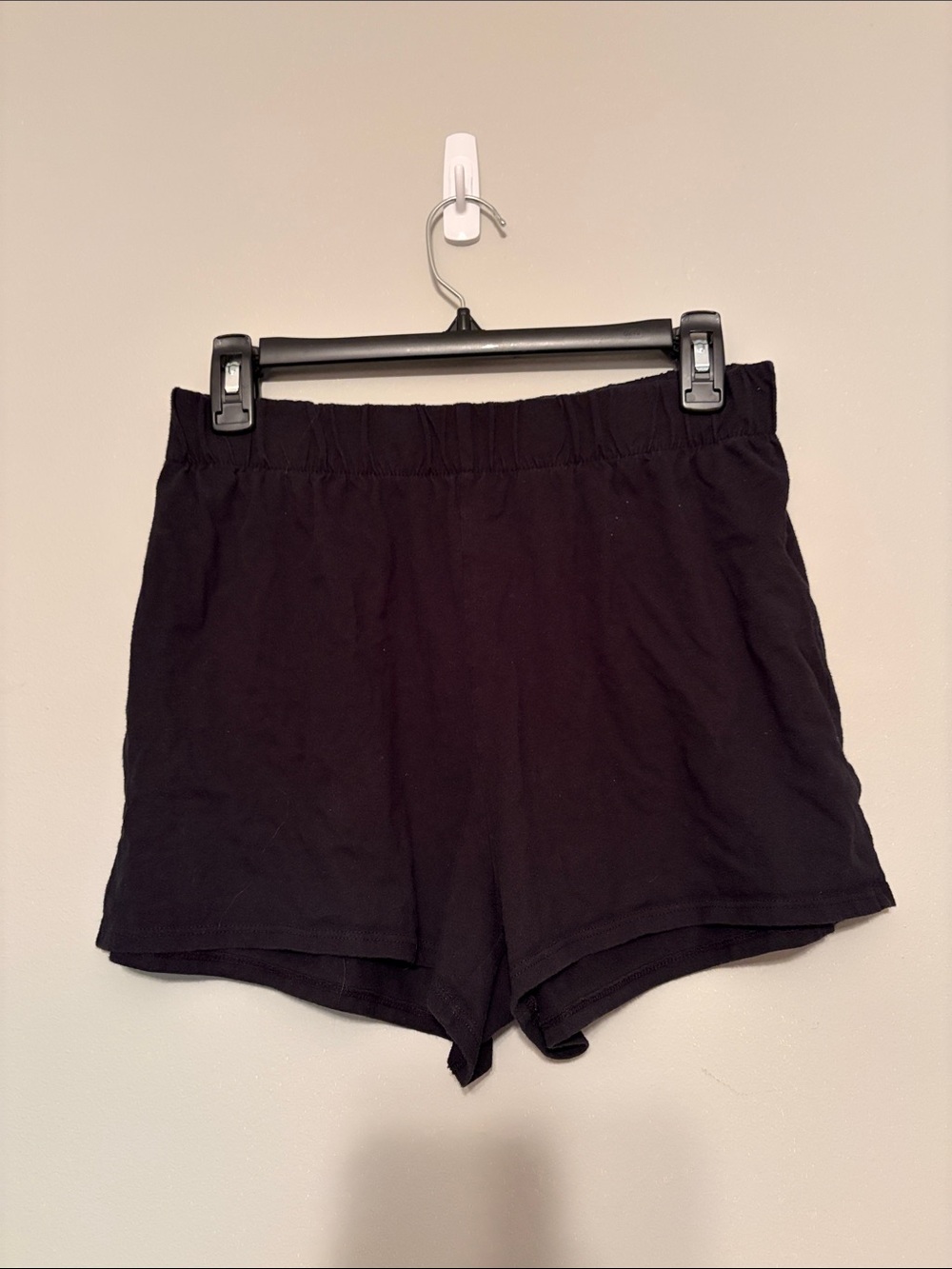 wild fable Black Elastic-Waist Casual Knit Shorts